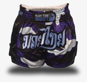 Blue Camo Single Panel Stars Muay Thai Shorts - Board Short, HD Png Download, Free Download