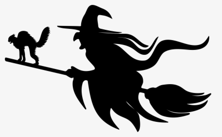 Free Download Vector Clipart - Witch On A Broomstick Clipart, HD Png Download, Free Download