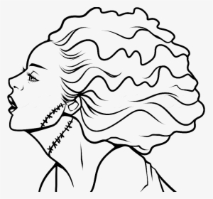 Transparent Frankenstein Face Clipart - Bride Of Frankenstein Outline, HD Png Download, Free Download