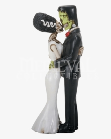 Frankenstein Kissing Bride - Frankenstein And Bride Statue, HD Png Download, Free Download
