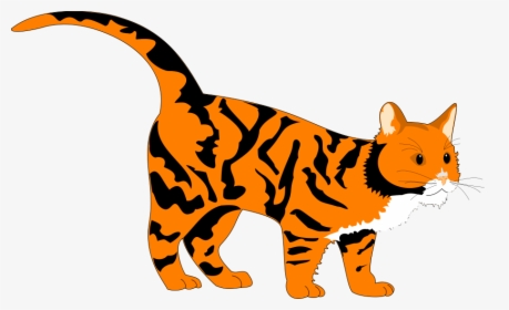 Orange And Black Cat Clipart, HD Png Download, Free Download