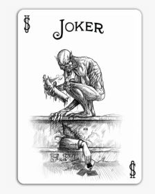 #mq #card #cards #demon #joker - Joker Card Drawing, HD Png Download, Free Download
