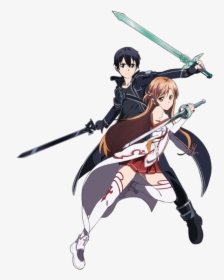 Download Sword Art Png Picture For Designing Purpose - Kirito And Asuna Fighting, Transparent Png, Free Download