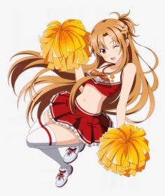 No Title Sao Ggo, Sword Art Online Asuna, Anime Girls, - Cheerleader Anime Girl Png, Transparent Png, Free Download