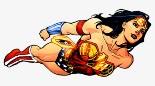 Wonder Woman Clipart Animated Transparent Wonder Woman - Wonder Woman Comic Flying, HD Png Download, Free Download