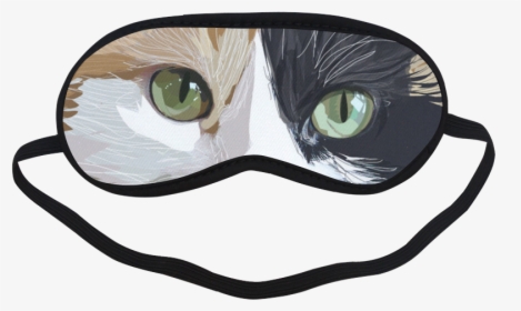 Calico Cat Eyes Sleep Mask Sleeping Mask - Sleeping Mask Drawing, HD Png Download, Free Download