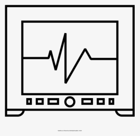 Heart Monitor Coloring Page - Monitor Del Corazón Para Calcar, HD Png Download, Free Download