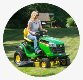 Woman Riding Lawn Mower, HD Png Download, Free Download