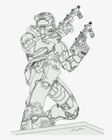 Halo 2 Master Chief Drawing, HD Png Download, Free Download