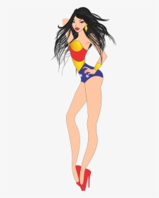 Wonder Woman Pinup Clipart Clip Arts - Mulher Maravilha Com Fundo Transparente, HD Png Download, Free Download
