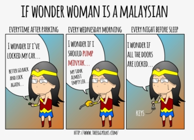 Malaysian Wonder Woman - Cartoon, HD Png Download, Free Download