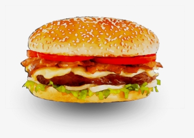 Cheeseburger Hamburger Junk Food Whopper Breakfast - Cheeseburger, HD Png Download, Free Download