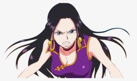 Cartoon,anime,long Hair,black - One Piece Boa Hancock, HD Png Download, Free Download