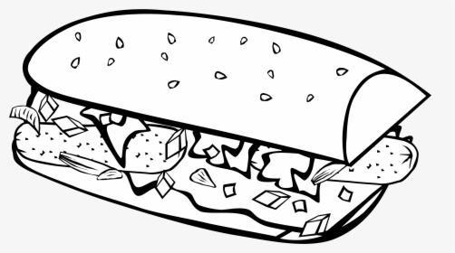 Transparent Breakfast Clip Art - Junk Food Clipart Black And White, HD Png Download, Free Download