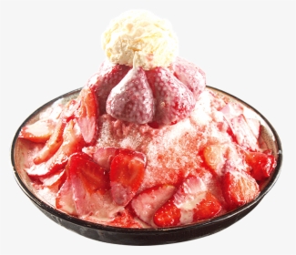 Strawberry Milk Shaved Ice , Png Download - Gelato, Transparent Png, Free Download