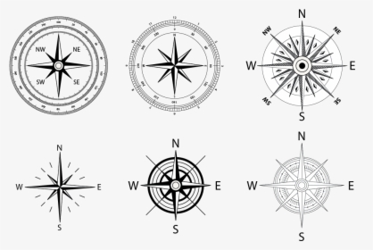 Compass Rose Wind Rose - Compass Rose Vector, HD Png Download, Free Download
