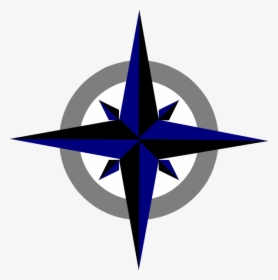 Bluegrey Compass Rose Clip Art - Easy Cool Compass Rose, HD Png Download, Free Download