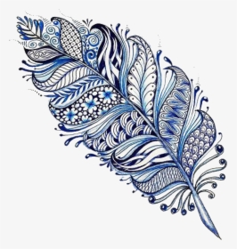 Tattoo Designs Mehndi Feather Mandala Drawing Clipart - Feather Mandala Drawing, HD Png Download, Free Download