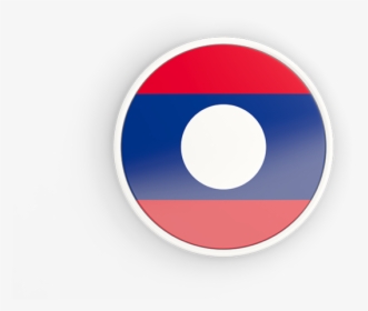 Round Icon With White Frame - Laos Flag Round Png, Transparent Png, Free Download
