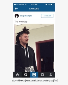 White Guy Weeknd Hair - Sponsored Instagram Beauty Post, HD Png Download, Free Download