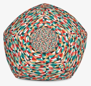 Kaleidoscopic Pattern Bean Bag Chair Top View - Circle, HD Png Download ...