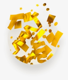 Backgrounds, Gold 3d Confetti Handfuls Kit - Illustration, HD Png Download, Free Download