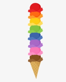 Cereal Clipart Rainbow - Rainbow Ice Cream Clip Art, HD Png Download, Free Download