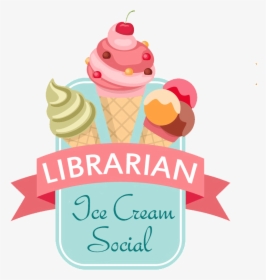 Librarian Ice Cream Social - Nombres Para Negocios De Helados, HD Png Download, Free Download