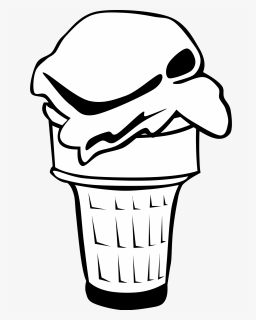 Ice Cream Social Clip Art - Ice Cream Clipart Black And White, HD Png Download, Free Download
