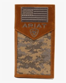 Ariat® Brown Leather Usa Flag Patch Digital Camo Rodeo - Handkerchief, HD Png Download, Free Download