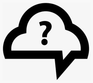 Speech Bubble Cloud With Svg Png Icon Ⓒ - Vector Speech Bubble Question Mark, Transparent Png, Free Download
