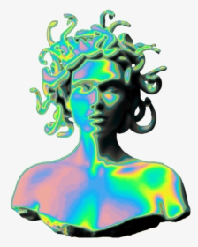 Transparent Medusa Clipart - Vaporwave Greek Statue Aesthetic, HD Png Download, Free Download