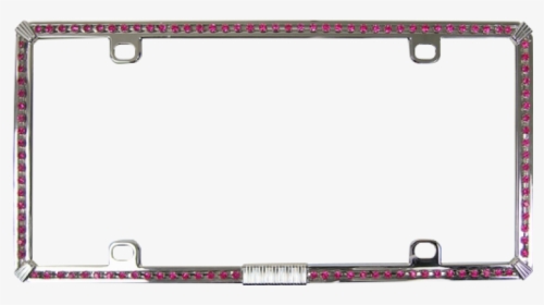 Single Row Of Pink Diamonds On Chrome Bling License - Whiteboard, HD Png Download, Free Download