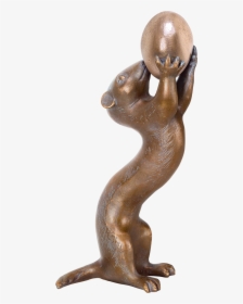Bronzefigur Wiesel Mit Ei Von Atelier Strassacker - Figurine, HD Png Download, Free Download