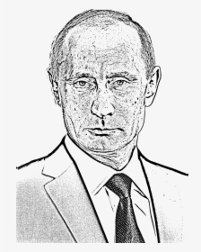 Vladimir Putin Photocopied Face Clip Arts - Putin Black In White, HD Png Download, Free Download
