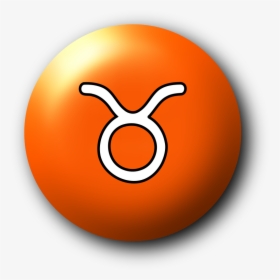 Orange Taurus Zodiac Sign, HD Png Download, Free Download
