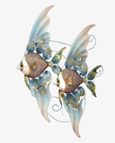 Nouveau Double Banner Fish Wall Art - Brooch, HD Png Download, Free Download