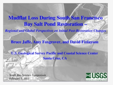 Mudflat Loss During South San Francisco Bay Salt Pond, HD Png Download, Free Download