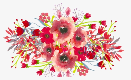 Painted Red Flowers, HD Png Download, Free Download