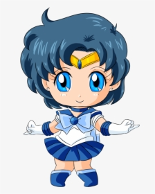 Chibi Sailor Mercury For Katie0513 By Starlightfroggy, HD Png Download, Free Download