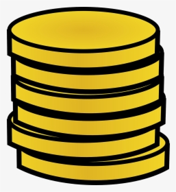 Free Vector Gold Coins In A Stack Clip Art - Coins Clipart, HD Png Download, Free Download
