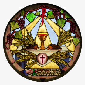Stained, Glass, Window, Eucharist, Church, Religion - Eucharist Stained Glass Window, HD Png Download, Free Download