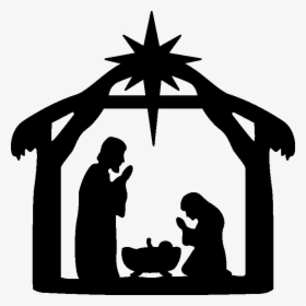 Nativity Scene Nativity Of Jesus Christmas Manger Clip - Creche De Noel Png, Transparent Png, Free Download