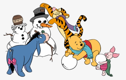 Disney Winter Season Clip Art 3 Disney Clip Art Galore - Winnie The Pooh Snowman, HD Png Download, Free Download