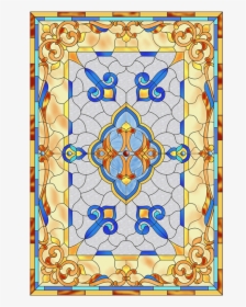 Ceiling Painted Stained Glass Window Church Clipart - Stain Glass Ceiling Rectangle, HD Png Download, Free Download