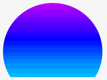 #sunrise #sunset #sun #blue #purple #pink #ombre #sticker - Circle, HD Png Download, Free Download