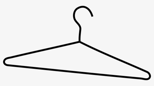 Simple Coat Hanger Large 900p - Drawing Of A Hanger, HD Png Download, Free Download