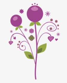 Púrpura, Vector, Flores - Vectores De Flores Png, Transparent Png, Free Download