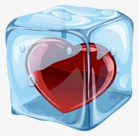 Heart In Ice Cube Png Clipart - Ice Cube Water, Transparent Png, Free Download