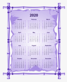 2020 Calendar Png Image Hd - Calendar 2020 Full Hd, Transparent Png, Free Download